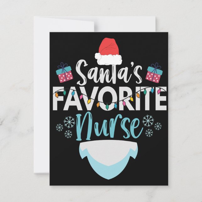 Weihnachts-Lieblings-Krankenschwester Funny Weihna Mitteilungskarte (Vorderseite)