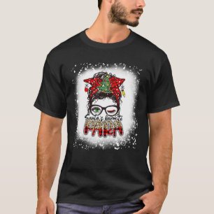 Weihnachts Lieblings-Para-Messy Bun-Mama Weihnacht T-Shirt