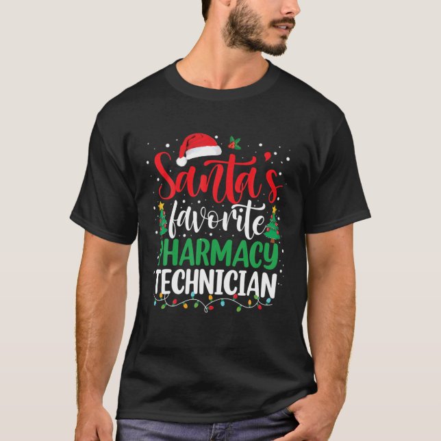 Weihnachts-Lieblings-Pharmacy-Tech-Weihnachtszeit- T-Shirt (Vorderseite)