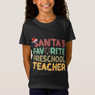 Weihnachts Lieblings-Preschool-Weihnachtsmannmütze T-Shirt