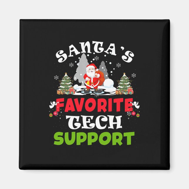 Weihnachts Lieblings-Tech-Support Funny Christmas  Magnet (Vorne)