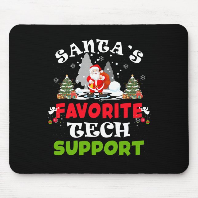 Weihnachts Lieblings-Tech-Support Funny Christmas  Mousepad (Vorne)