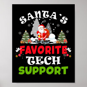Weihnachts Lieblings-Tech-Support Funny Christmas Poster
