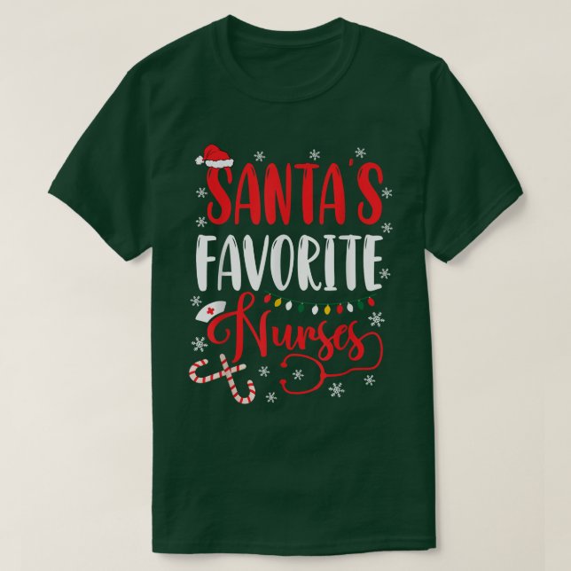 Weihnachts Lieblings-Weihnachtslicht-Weihnachtsman T-Shirt (Design vorne)