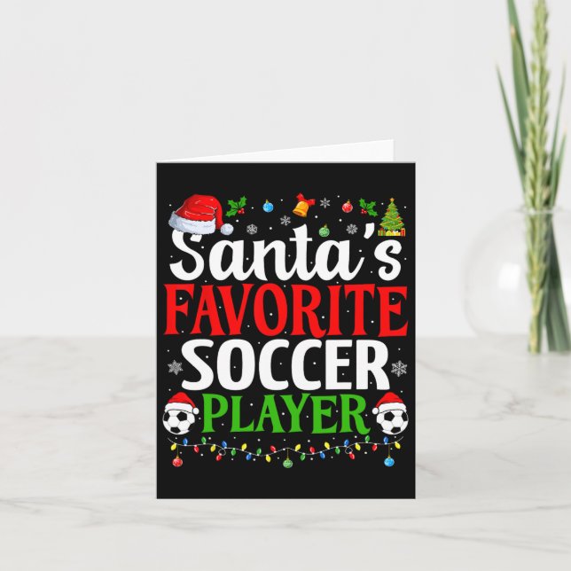 Weihnachts Lieblingsfußballspieler Xmas Funny Chri Karte (Vorderseite)