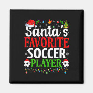 Weihnachts Lieblingsfußballspieler Xmas Funny Chri Magnet