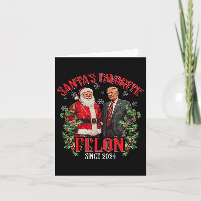 Weihnachts Lieblingskandidat seit 2024 Funny Trump Karte (Vorderseite)