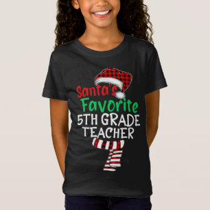 Weihnachts Lieblingslehrer der 5. Klasse Xmas Sant T-Shirt