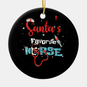 Weihnachts-Lieblingsnachtsstethoskop Keramik Ornament