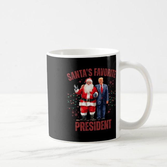 Weihnachts-Lieblingspräsident Funny Trump X Kaffeetasse (Rechts)