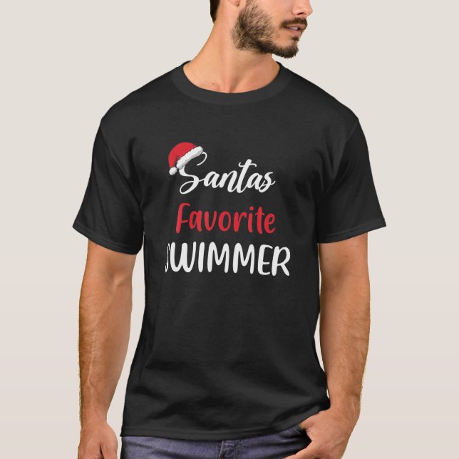 Weihnachts-Lieblingsschwimmen T-Shirt (Vorderseite)