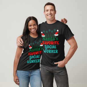 Weihnachts Lieblingssozialarbeiter, frohe Weihnach T-Shirt