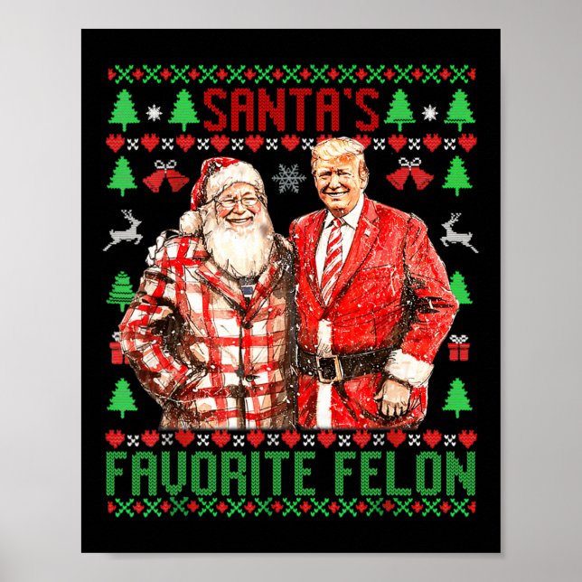 Weihnachts Lieblingsstipendiat Funny 2024 Trump We Poster (Vorne)