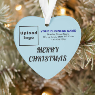 Weihnachts-Light Blue Heart Acrylic Ornament