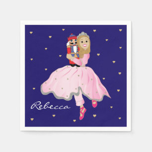 Weihnachts-Light Hair Ballerina Clara Papierplatte Serviette