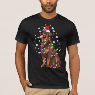Weihnachts Light Rottweiler Hund Welpe T-Shirt