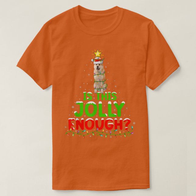 Weihnachts-Lighting ist dieses Jolly genug Akita I T-Shirt (Design vorne)