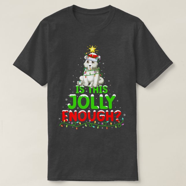Weihnachts-Lighting ist dieses Jolly genug Polar B T-Shirt (Design vorne)
