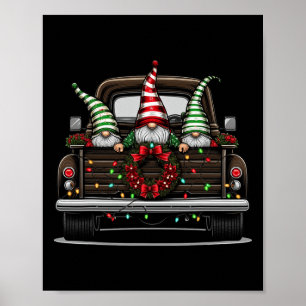 Weihnachts-LKW Süßer Gnom Poster