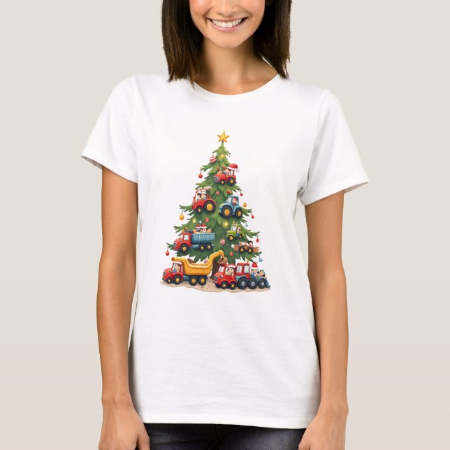 Weihnachts-Lkw  T-Shirt (Vorderseite)