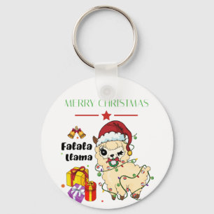 Weihnachts-Llama-Schlüsselanhänger Schlüsselanhänger
