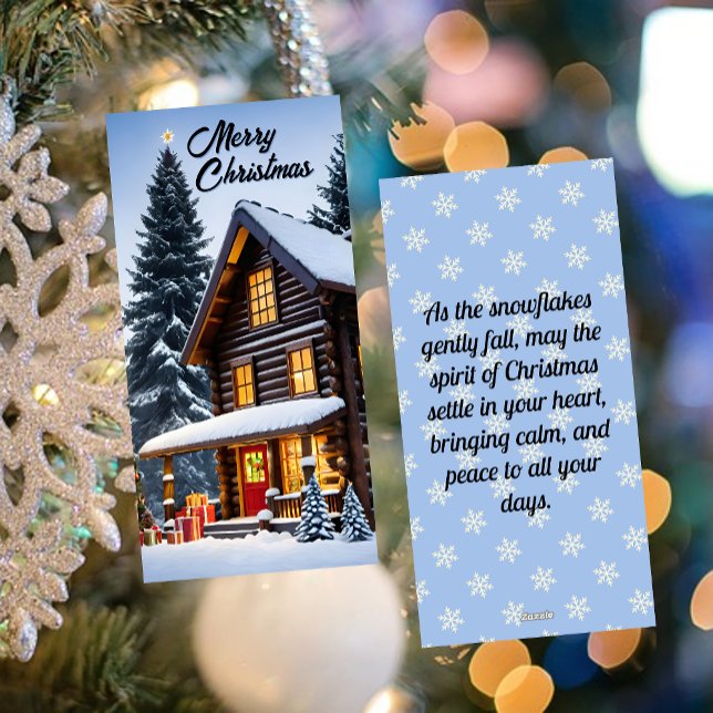 Weihnachts Lodge Lesezeichen Urlaubskarte Feiertagskarte (Von Creator hochgeladen)