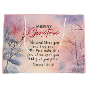 Weihnachts Lord segne Sie Bibel Verse Winter Schne Große Geschenktüte