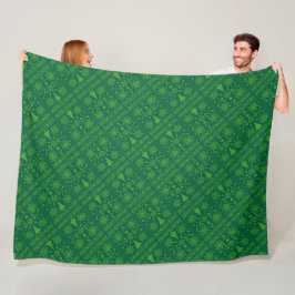 Weihnachts-Lover-Muster Sampler-Design Fleecedecke