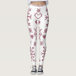 Weihnachts-Lover-Muster Sampler-Design Leggings