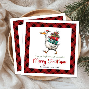Weihnachts Lustige Gans Minimalistischer Charme Se Serviette