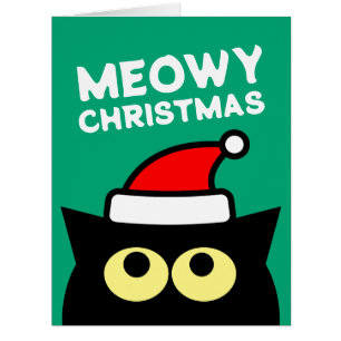 Weihnachts lustige Grußkarte für Katzenliebhaber