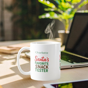 Weihnachts lustiger Snack-Tester-Name Kaffeetasse