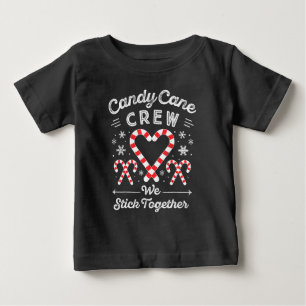 Weihnachts-Lutscher-Herz-Crew Familie passend Baby T-shirt