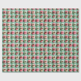 Weihnachts-Macarons-Geschenkpapier Geschenkpapier