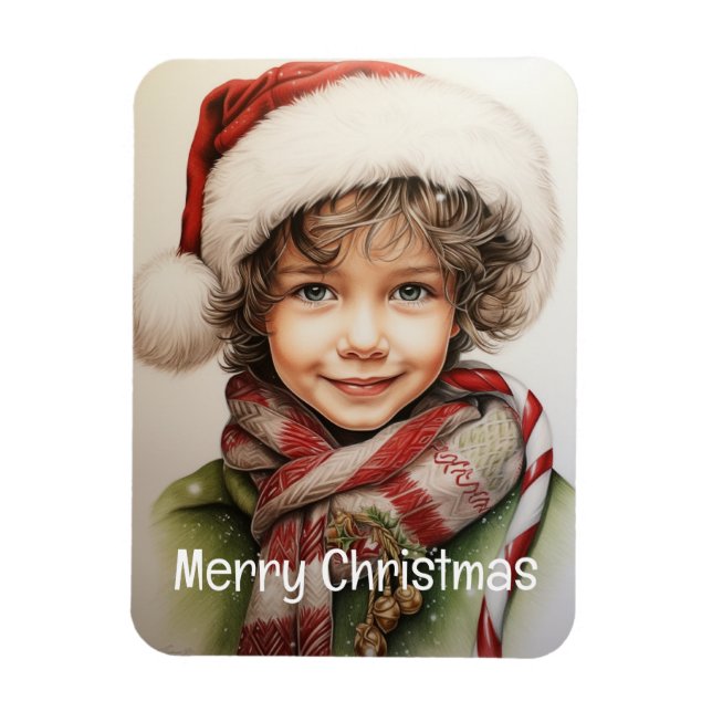 Weihnachts Mädchen Custom 10 von 25 Magnet (Vertikal)