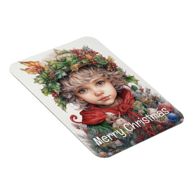 Weihnachts Mädchen Custom 12 von 25 Magnet (Rechte Seite)
