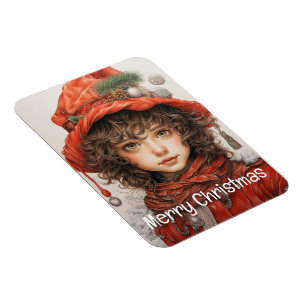 Weihnachts Mädchen Custom 2 von 25 Magnet