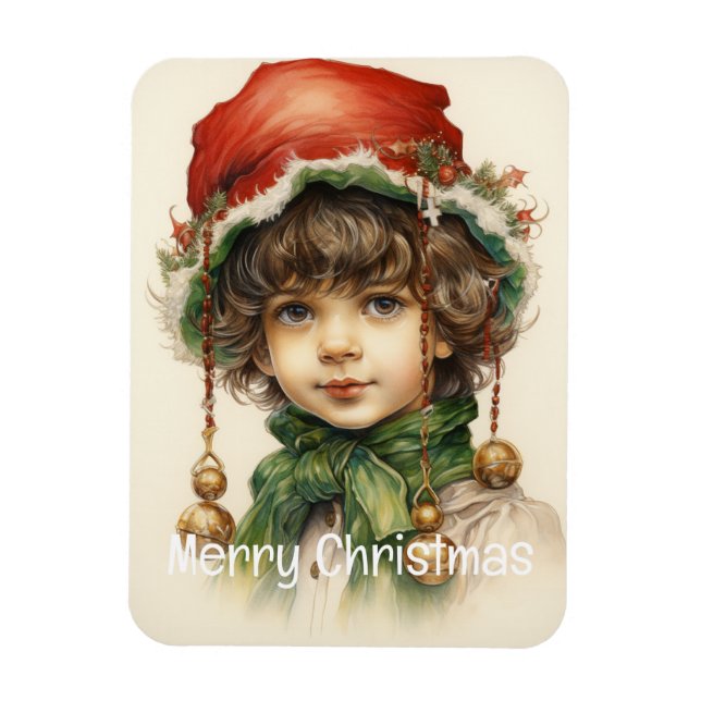 Weihnachts Mädchen Custom 6 von 25 Magnet (Vertikal)