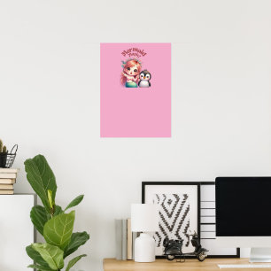 Weihnachts Magic Card mit Pinguin Spaß Poster