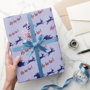 Weihnachts-Magie: Schlitten und Rentiere des Weihn Geschenkpapier