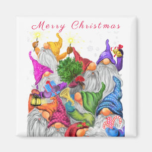 Weihnachts-Magnet-Geschenk mit Happy Gnome-Party Magnet