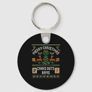 Weihnachts-Mahjong-Hässlicher-Schweizer-T-Shirt-We Schlüsselanhänger