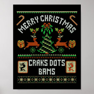 Weihnachts-Mahjong-Hässlicher-Schwester-Pullover W Poster