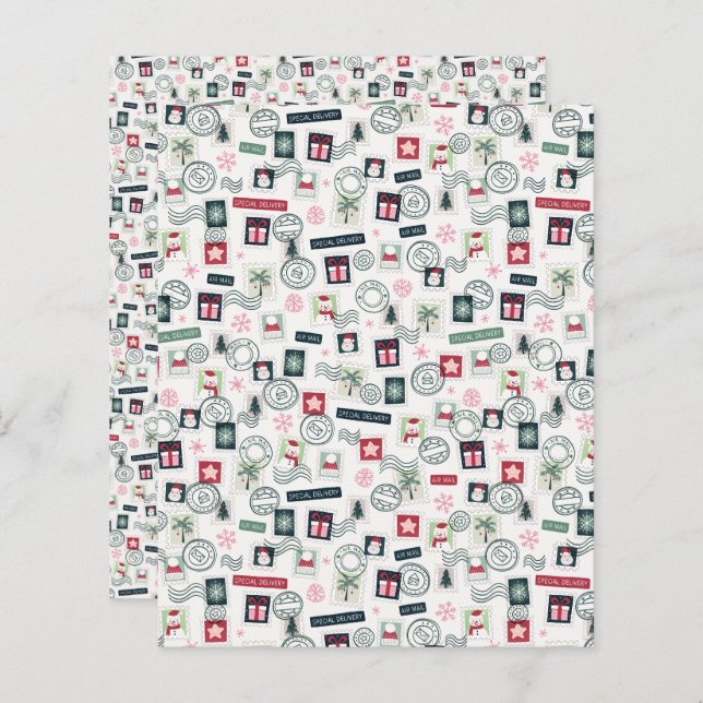 Weihnachts-Mail-Briefmarke (Vorne/Hinten)