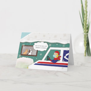 Weihnachts-Mail-Lady Vielen Dank an die unverzicht Karte