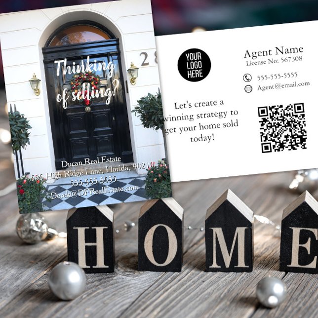 Weihnachts-Mailer-Bewerbung Real Anwesen Marketing Postkarte (Von Creator hochgeladen)