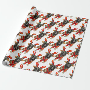 Weihnachts-Malinois-Hund Geschenkpapier