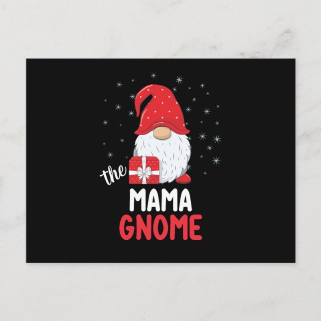 Weihnachts-Mama Mama Niedlich Gnome Postkarte (Vorderseite)