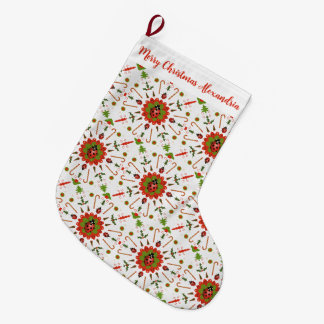 Weihnachts-Marienkäfer Rot, Grün und Weiß Großer Weihnachtsstrumpf