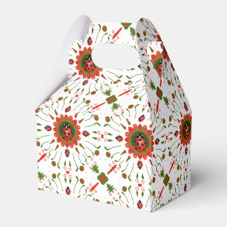 Weihnachts-Marienkäfer Rot Weiß Grün Papier Geschenkschachtel